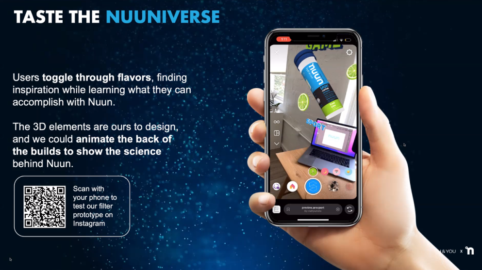 Nuun Snapchat AR pitch slide 2